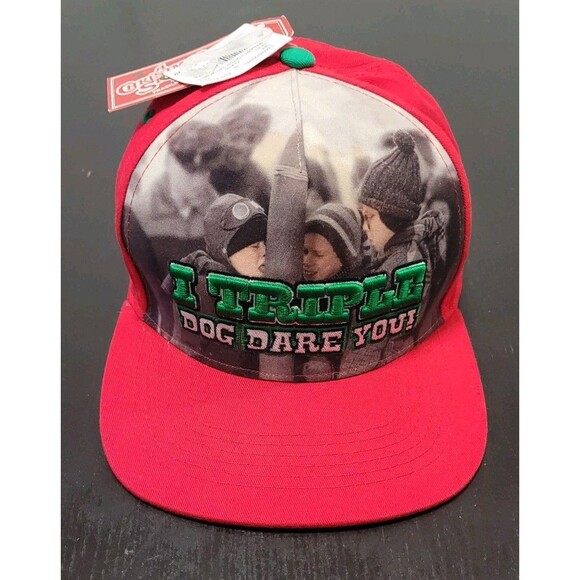 NWT A Christmas Story RED HAT - I Triple Dog Dare You - Snapback Adjustable CAP - Picture 1 of 5